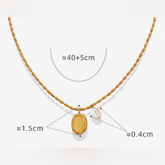 18K Gold Plated Dainty Necklace*Gold
Nugget Chain*Pearl Necklace*ML - Picture 6 of 6